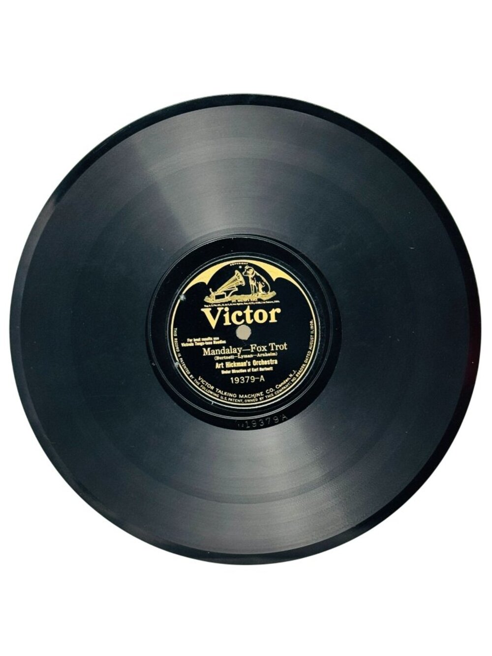 Art Hickman Mandalay / String Beans 10in Shellac 78 RPM Record Victor 19379